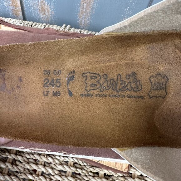 Birkenstock Birki's Catalina Sandals Blue White Sz L7-7.5, M5, EU 38 - Picture 11 of 16